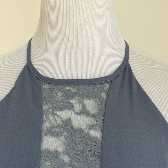Maxi grey and lacy open back dress by love culture size Small - Picture 5 of 13